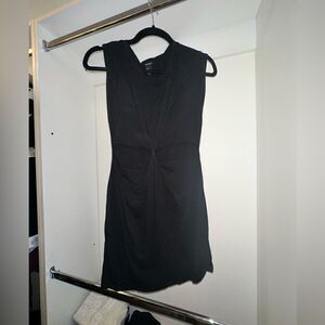 Black mini t shirt dress open stomach for pool / beach size S
